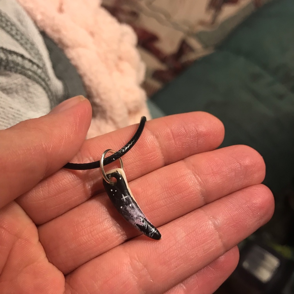 Black Celestial “wolf claw” Pendant Necklace